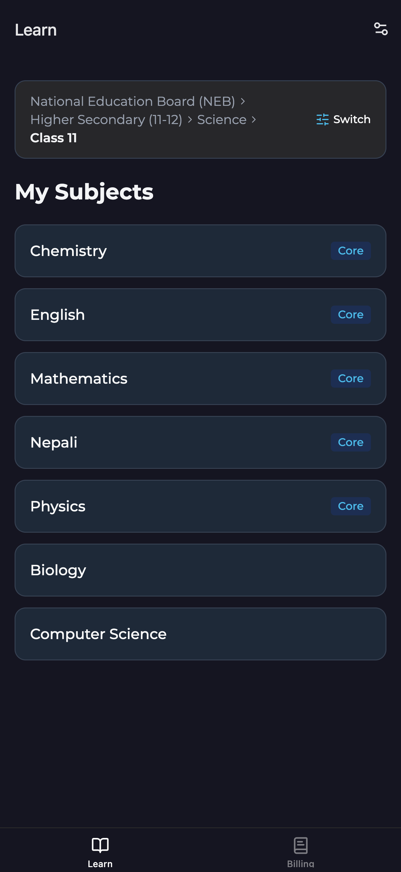 TutorVault course view showing units and lessons structured from an institution's own curriculum materials